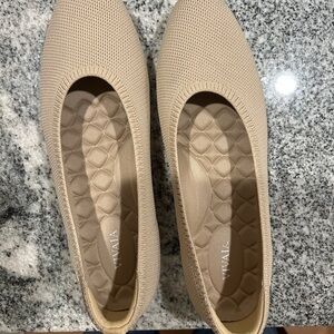 Women’s Knit Ballet Flat — Beige